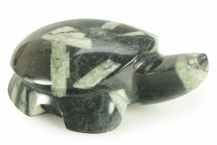 Polished Chinese Writing Rock Turtle - California #366781